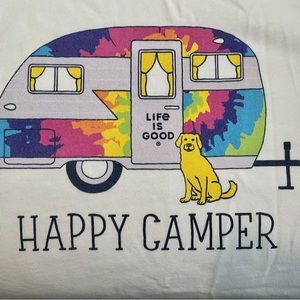 Life is Good Women’s Tie Dye Happy Camper Sleeveless Crusher Tank